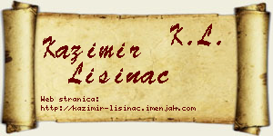 Kazimir Lisinac vizit kartica